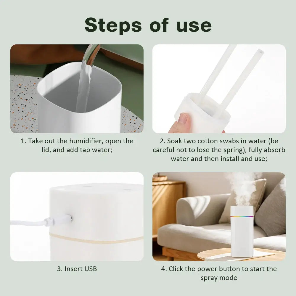 600ml Dual-Spray Air Humidifier My Store
