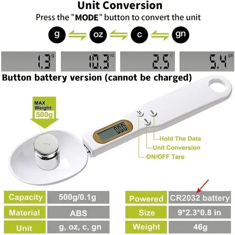 Digital Spoon Scale (0.1g–500g Precision) My Store