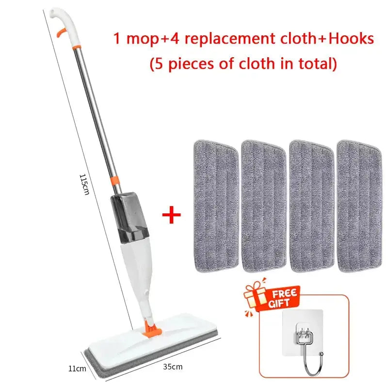 Large Rotating Spray Mop with Microfiber Pads My Store
