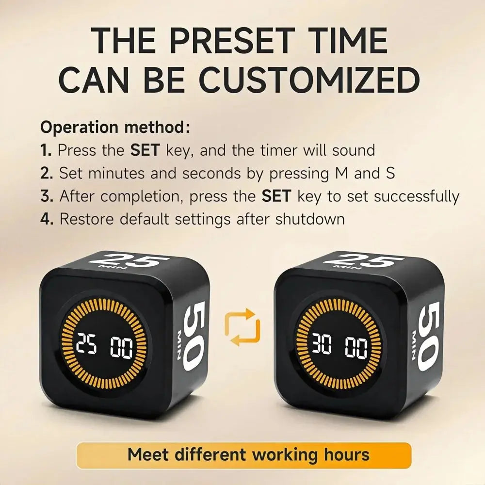 Gravity Sensor Visual Flip Timer with LED Screen My Store