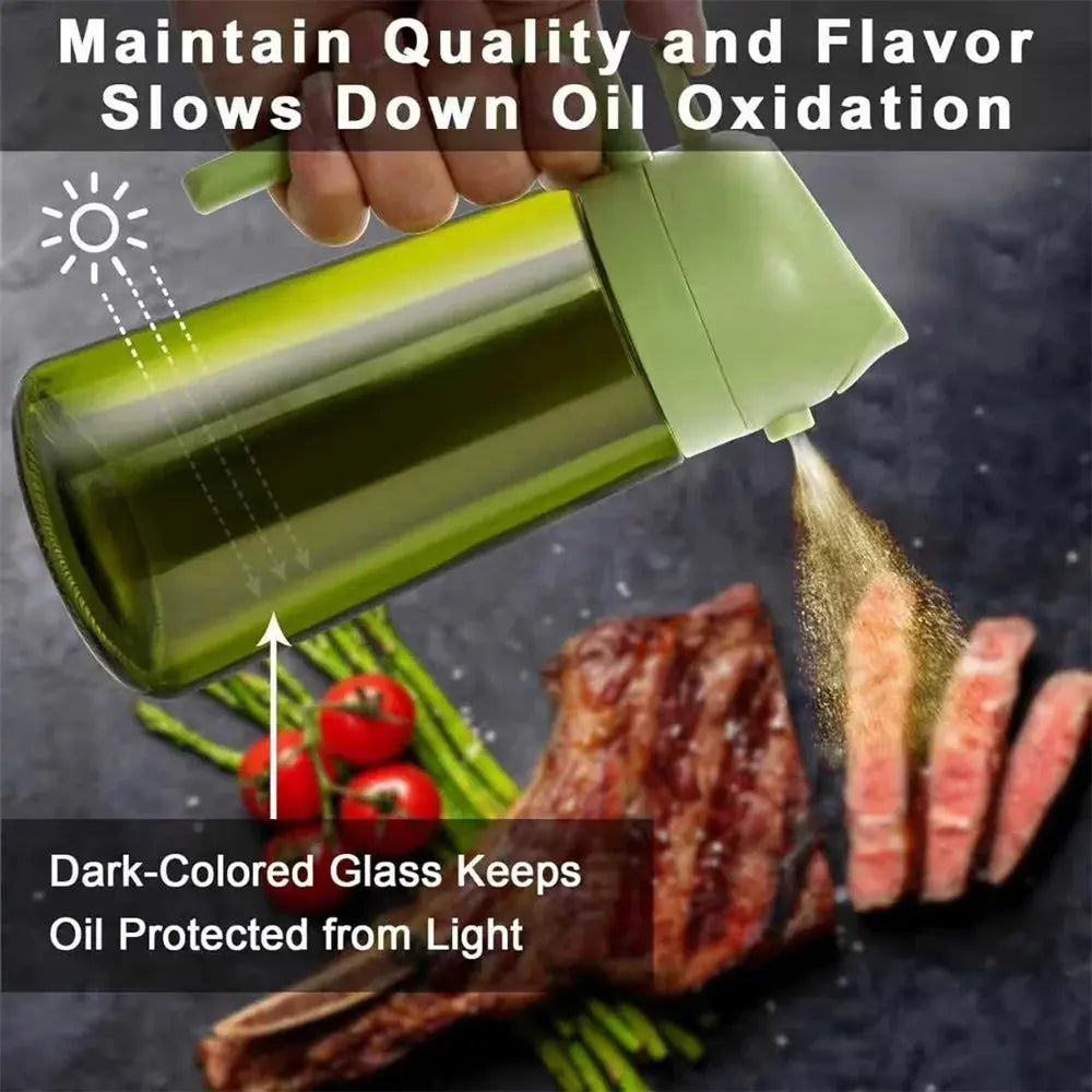 Olive Oil Sprayer Dispenser for Cooking – 2-in-1 Spray & Pour Glass Bottle 470ml (16oz) My Store