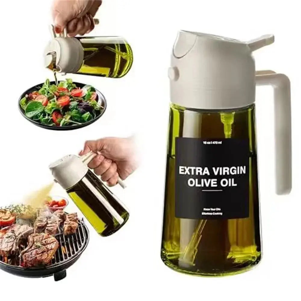 Olive Oil Sprayer Dispenser for Cooking – 2-in-1 Spray & Pour Glass Bottle 470ml (16oz) My Store