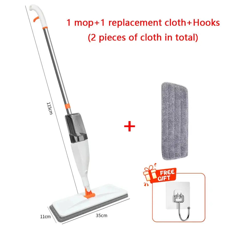 Large Rotating Spray Mop with Microfiber Pads My Store